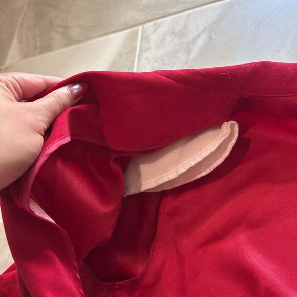 Vintage I.N. Studio Red Long Sleeve Zip-Up Jacket with Collar and shoulder pads - Picture 4 of 5